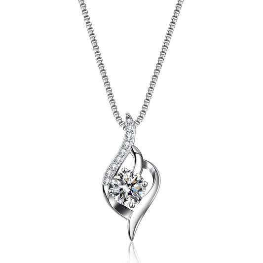 Sparking Solitaire Moissanite Pendant