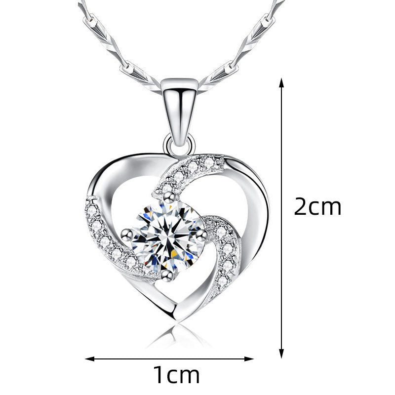 Heart Pendant- Purple Stone