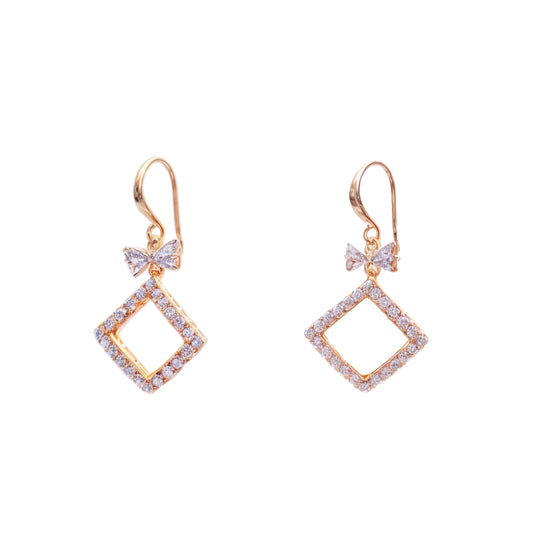 Golden Geometry  Studded Drop Shape