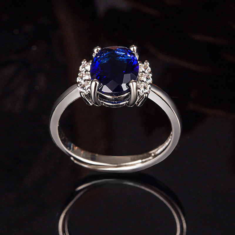 Amethyst Citrine Topaz Birthstone Solitaire ring