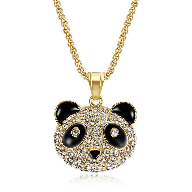 Rhinestone Pendant Panda Chain
