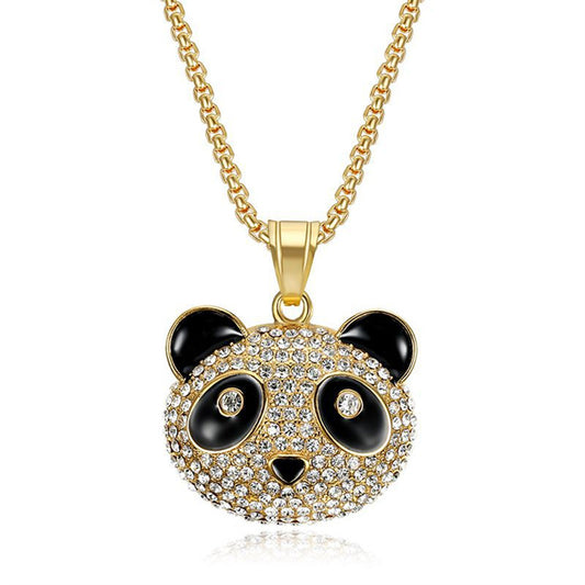Rhinestone Pendant Panda Chain