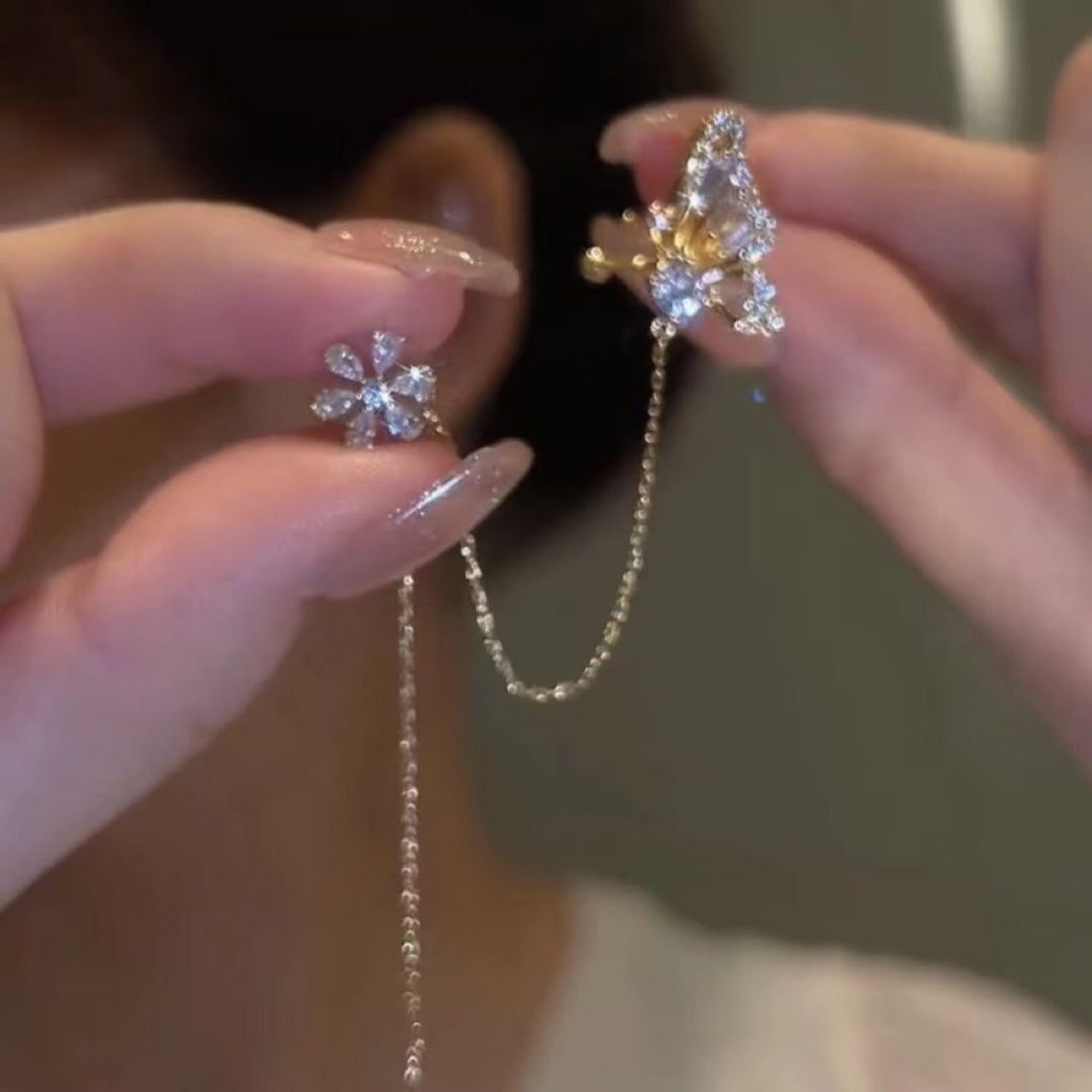 Butterfly Tassel Ear Cuff