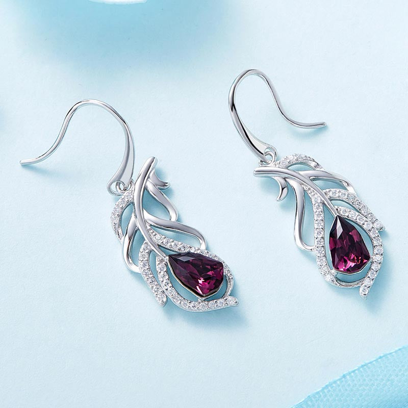 Feather Drop Shape -Real Silver