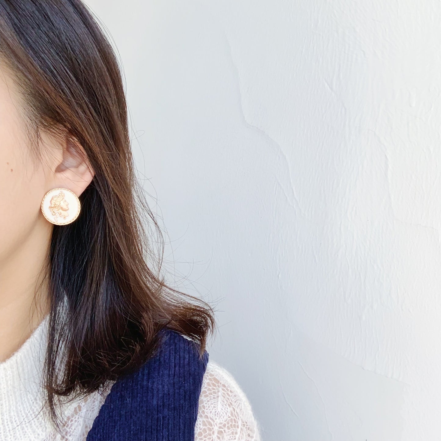 Retro Button Earring