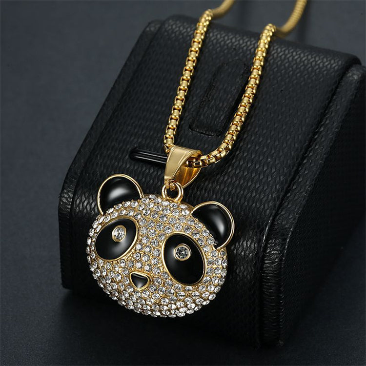 Rhinestone Pendant Panda Chain