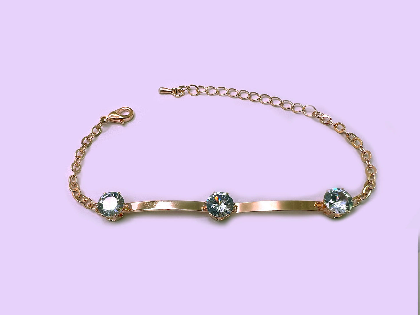 Geometric Rhinestone bordered Silver Bracelet( 3 Pieces )