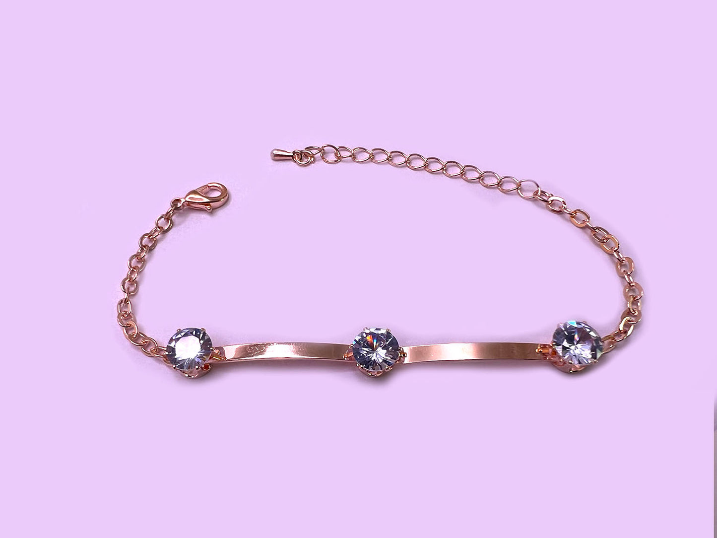 Geometric Rhinestone bordered Silver Bracelet( 3 Pieces )