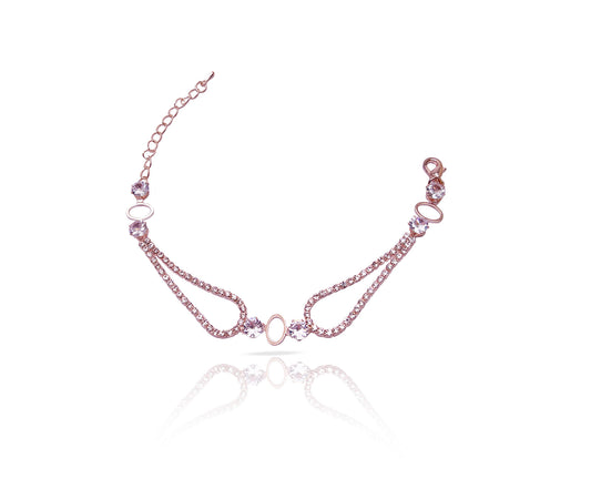 Duo Crystal Chain  Bracelet