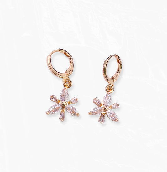 Crystal Flower Bridal-Unique Shine Earring