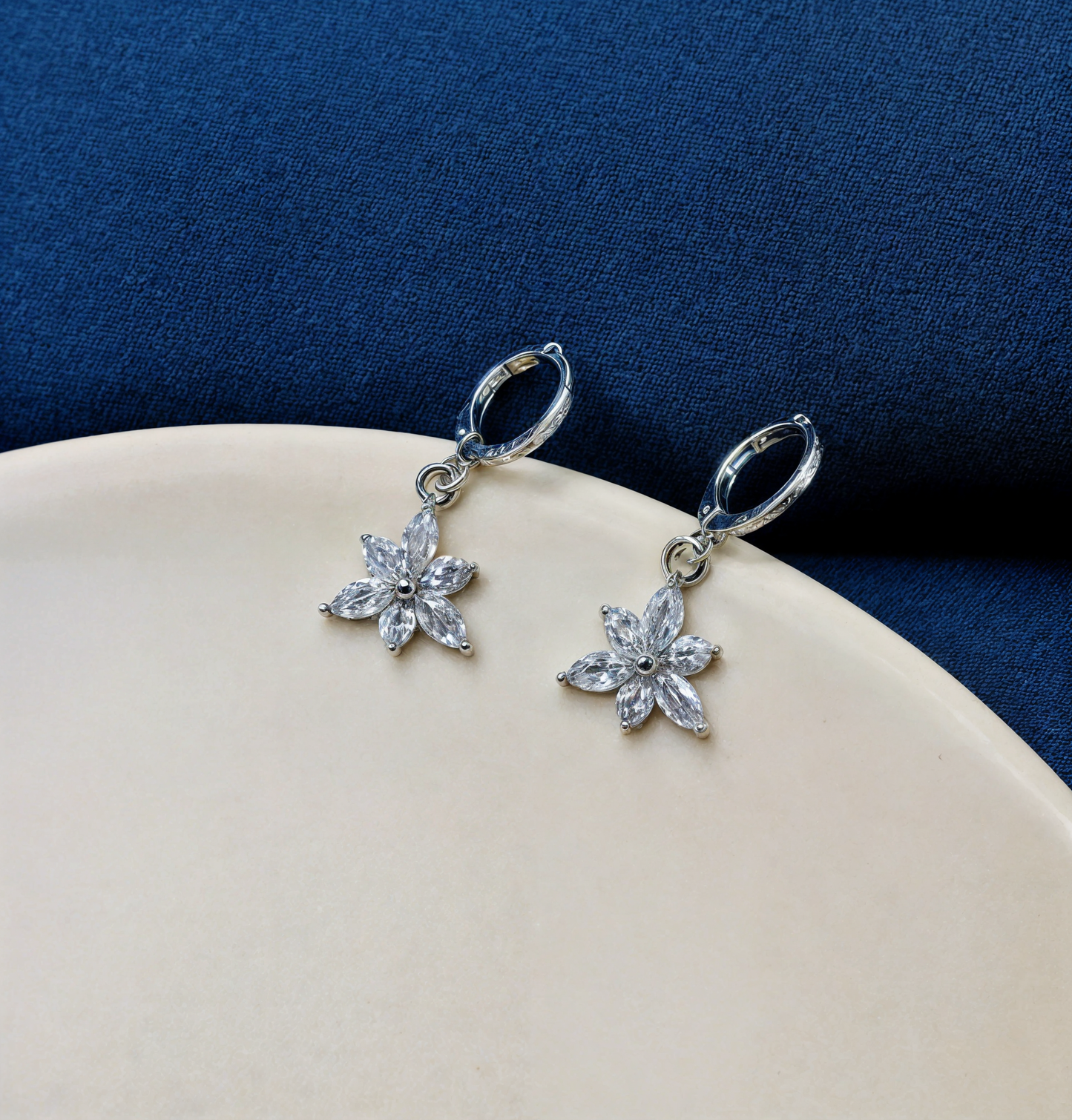 Crystal Flower Bridal-Unique Shine Earring