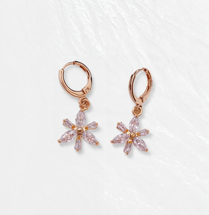 Crystal Flower Bridal-Unique Shine Earring