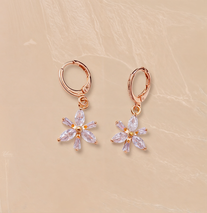 Crystal Flower Bridal-Unique Shine Earring