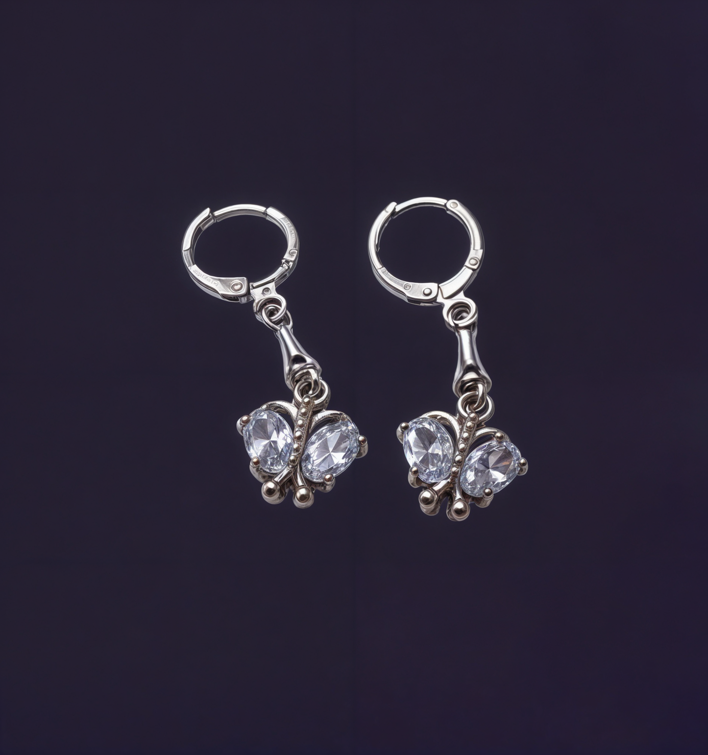 Butter Fly CZ Dangling Earring