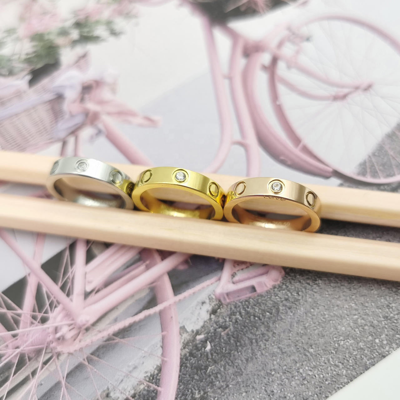 C Inspiration- 3 Set Ring ( Gold, Silver, Rose-Gold)